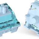 ELUTENG Ice Blue Mechanical Keyboard Switches 100 Pieces 48gf Tactile Switches for Gaming Mechanical Keyboards 5 Pins POM Stem Pre Lubed Key Switches Compatible with MX Mechanical Keyboard Switch Set