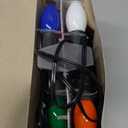 Novelty Lights Multi Hanging Ceramic Christmas String Lights - Retro Fit Traditional C9 Indoor/Outdoor Light Set w/ 25 Mini Bulbs for Roof Lines, Patios & More (Black Wire, 25' Long)