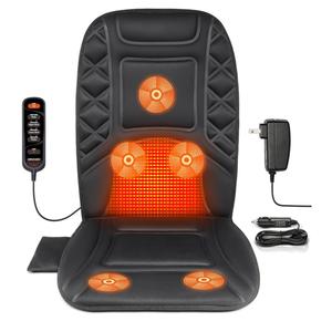 Back Massager with Heat,Heated Seat Cover Cushion with 5 Vibrating Massage Nodes Chair Pad for Pain Relief Home Office Us