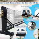 Pro Portable Pickleball Net System Portable Pickleball Net Outdoor,Heavy Duty Premium-Grade Brass Winder 22 FT Regulation Size Pickleball Court Equipment Indoor or Outdoors