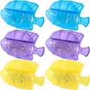 6 Pack Humidifier Cleaning Fish, Humidifier Tank Cleaner, Universal Humidifier Cleaning Balls for Purifiering Water Prevents Mineral Build-Up Softening Hard Water- Purple & Blue & Yellow