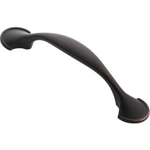 Alzassbg 10 Pack Oil Rubbed Bronze Cabinet Pulls, 3 Inch(76mm) Hole Centers Arch Metal Kitchen Hardware Cabinet Handles for Cabinets AL3025ORB