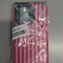 Magnetic for iPhone 14 Pro Case Cute Stripes Phone Case, Shockproof Slim TPU and Hard PC Protective Phone Cover Compatible with MagSafe Designed for Women Girls, Red and Pink