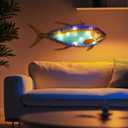 LIFFY Metal Fish Wall Decor,36" Large Tuna Wall Art with Led Lights,Indoor Outdoor Mounted Nautical Hanging Decorations for Home Garden Patio,Gift for Coastal Decor & Ocean Lover