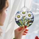 Christmas Ornaments: Stained Glass Ornament, Birth Flower Ornament, Christmas Tree Ornaments & Xmas Tree Decorations Exquisite Holiday Decor, Birth Flower Gifts Perfect Holiday & Xmas Gifts - Apr