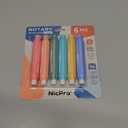 Nicpro 6 Pack Rotary Retractable Erasers, Soft TPE Twist Erasers in Cute Rainbow Colors, Clean Erasing Large Pencil Eraser for Students Kids, School Supplies, Office, Stationary, Drawing & Journaling