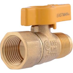 Eastman 1/2 Inch OD Flare x 1/2 Inch FIP Gas Ball Valve, Brass Connectors and Fittings for Natural Gas and Liquid Propane, 60003B