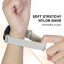 5 Pack Stretchy Nylon Bands Compatible with Garmin Vivoactive 5/Vivoactive 6/Forerunner 55/165 Watch,20mm Soft Elastic Adjustable Replacement Sport Straps for Garmin Venu Sq 2 Women Men