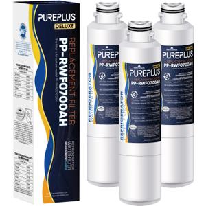 PUREPLUS DA29-00020B NSF/ANSI 401, 53& NSF P473 Certified Replacement for Samsung RF28HMEDBSR, RF263BEAESR, HDX FMS-2, HAF-CIN/EXP, RF4287HARS, RF28HFEDBSR, Refrigerator Water Filter, 3Pack