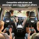 2 Pack Back Seat Car Organizer, Multifunctional Car Organizer Seat Back, with Tissue Box Holder, 2 Cup Holders & 2 Cup Hooks for Phone, Drinks, Toy, Snacks for Keeping Cars Tidy, Fits Most Vehicles