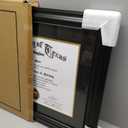 GMFrames 11x14 Diploma Degree Frame with Purple Mat or Display 15x18 Certificates without Mat,Solid Wood,Black Finish with Intricate Black Rope Detail,UV Protection Acrylic, 15x18 for 11x14 with Mat