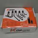 KOFANI Steel Garage Storage Hooks - 16 Pack Anti-Slip Coating, Heavy Duty Wall Mount Hooks for Hanging Bike, Ladder, Garden Tools (Black)