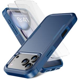 for iPhone 17 Pro Max Case [Shockproof] [Dropproof] [Heavy Duty Protection] [Pocket-Friendly] Slim & Tough Non-Slip Protective Phone Cover for iPhone 17 promax 6.9inch, Blue
