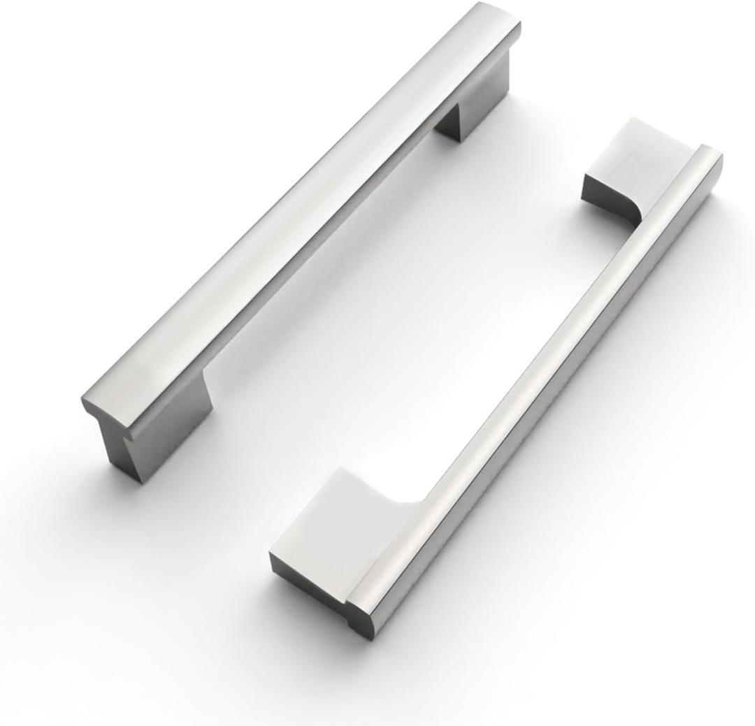 FILTA 5 Inch(128mm) Hole Centers Brushed Nickel Cabinet Pulls Cabinet Pulls(Set of 10), Kitchen Cabinet Handles Cabinet Hardware for Cupboard Drawer