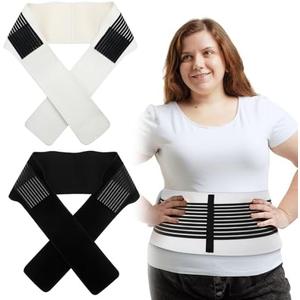 Nuanchu 2 Pcs belly support band for obesity plus size Back and belly Wrap for Big Men and Women That Makes It Easier to Walk Further & Stand up Longer Periods,( XX-Large)