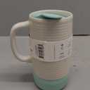 Ello Jane 18oz Ceramic Travel Mug with Handle, Splash-Resistant Slider Lid and Built-in Coaster, Perfect for Coffee and Tea, BPA Free, Dishwasher Safe, Holiday Gift Her Him, Yucca