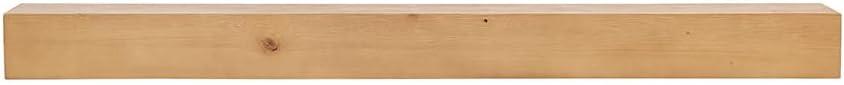 Touchstone Fireplace Mantel -60" Wall-Mounted Mantel Shelf for over Fireplace - Wood Handcrafted Fireplace Shelf - Rustic Fireplace Mantles - Traditional Floating Mantle 60 X 8 X 4.75 - Natural Finish