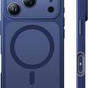 TAURI for iPhone 17 Pro Max Case, Compatible with MagSafe, (Full Camera Protection) Camera Control Cover Solid-Color Matte Magnetic Phone Case for 17 Pro Max, Blue