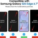 3 x amFilm Auto-Alignment OneTouch for Samsung Galaxy S25 Edge 6.7" Screen Protector + Camera Lens Protector, Tempered Glass, 30 Seconds Installation, Bubble Free, Case Friendly, Anti-Scratch [2+2 Pack]
