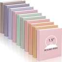 Ctosree 10 Pack Colored 3 Ring Binder with 2 Pockets Hardcover Loose Leaf Binder for Women Men Teacher Student School Office Home Supplies, Fits 11 x 8.5 Size Paper, 10 Colors, 1.5",Fantasy Color 