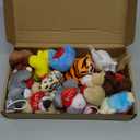 12 Set Valentine's Day Classroom Gifts for Kids, Valentine Mini Stuffed Animals Plush Toy with Heart Cards and Bags for Students Exchange Gift Valentine Party Favors Goodie Bag Stuffers