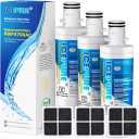 ICEPURE RWF4700AC Replacement for LG LT1000P MDJ64844601 ADQ74793501 LT1000PC, Kenmore Elite 9980 ADQ74793502 LRFXC2416S LRFVS3006S LRMDS3006S LFXS28596S Refrigerator and LT120F Air Filter 3PACK