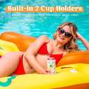 JOYIN Giant Inflatable Pizza Slice Pool Float, Fun Pool Floaties, Swim Party Toy, Summer Pool Raft (1 Pack), Extra Large with Cup Holders
