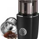 CEVING Hands-Free Blade Coffee Grinder, Cordless Coffee Mill with 5-30S Adjustable Grinding, Triple-Lock Safety & 1500mAh Rechargeable Battery with Removable Bowl, Portable for Camping, Travel, etc.
