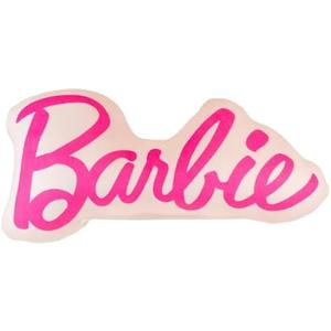 Franco Movie Luxe Super Soft Plush Squishy Decorative Pillow (Officially Licensed Product), 17" Inch, Barbie Logo