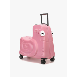 Kids Luggage, Kids Ride-on Luggage with Spinner Wheels Suitcase, Kid's Ride-On Suitcase Help Your Child Relax, Carry On Trolley Luggage with Password Lock, 22", Pink