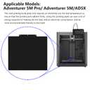 for AD5X/AD5M/AD5M Pro Cold Build Plate No Heating No Glue Double Sided PEI Textured Cool Printing Bed Sheet 235x235mm 3D Printer Flexible Removable Spring Steel Heated Platform Mat