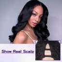 V Part Wig Curly Half Wig for Black Women, 180% Density Wear and Go Glueless Wigs with Bouncy Curls in the End, Heat-Resistant Synthetic Hair No Leave out Clip in (Black, 24 Inch)