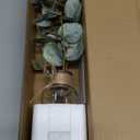 Artificial Eucalyptus Stems in Glass Vase with Faux Water, 13.5" Fake Plants for Home Decor, Coffee Table Centerpieces, Office, Bathroom & Farmhouse Weddings - Faux Greenery Plants Decorations