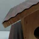 Water Proof Bluebird House for Outside, 2 Layers Metal Roof Water Proof, Outdoor Lifetime Durability Solid Cedar Wood Bird House for Pole, Secure Latch, Updated 1.5" Hole Size (Comfy Mansion)