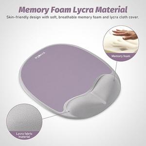 Ergoevol Ergonomic Mouse Pad with SkinFriendly Lycra Memory Foam Wrist Rest, EasytoClean Smooth PP Surface, and NonSlip PU Base – Ideal for Vertical, Ergonomic, and Office Mice(Grey)