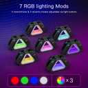 Hosanwell Switch 2 Controller Fast Charging Dock for Switch2,4 Joycos Simultaneous Charging Station with 7 Customizable RGB Lighting Modes, Fast Charge USB-C Cable Included (Black)