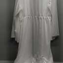 Irtysh Women Angel Costume With Angel Feather Wings headband Wand Set For Halloween Outfit Birthday Cosplay Costume, White, L