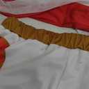 Zombie Girls Costume Kids Character Halloween Cosplay Mesh Top Pants Hooded Coat 3PCS Uniform Outfits (9-10 Years, Red)