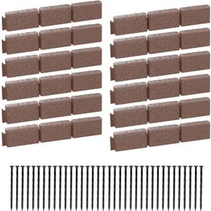 AGTEK Garden Edging 16FT Landscape Edging Kit 2.75 Inch Height Decorative Garden Border No Dig Lawn Border for Yard Flower Bed with 26 Stakes, Sand