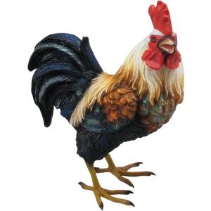 ICE ARMOR 5.5" H White Head Rooster Figurine Statue Sculpture Ornament Decor for Housewarming, Holidays, Christmas for Men/Women