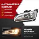 Nakkaa Fog Light Assembly Compatible Santa Fe 2013-2015 Pair Front Fog Lamp 922024Z000 922014Z000 Passenger and Driver Side