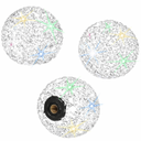 SAVORI Cabinet Knob Crystal Dresser Cupboard Drawer Wardrobe Door Knobs Bling Round Pull Handle with Screws for Home Kitchen Bathroom Office 3PCS (White)