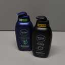 NIVEA Men Active Clean Body Wash with Natural Charcoal for Normal to Oily Skin, 3-in-1 Charcoal Body Wash, Face and Hair, Draws Out Dirt and Impurities, 30 Fl Oz Bottl, MAXIMUM HYDRATION