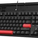 Keychron C3 Pro QMK/VIA Custom Gaming Keyboard, Programmable 87 Keys Compact TKL Layout Gasket Mount, Red LED Backlight Wired Mechanical Keyboard with Brown Switches for Mac/Windows/Linux