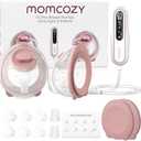Momcozy Breast Pump BP141 Slim & Quiet,Hands-Free & Lightweight Pump with Upgraded Flange, High Efficient Electric Pump, 3 Modes|9 Levels, Hot Pink