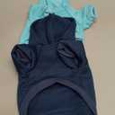 2 Pack Dog Hoodie Warm Hood Dog Sweater Cold Weather Small Dogs Sweatshirt Comfort Pet Clothes for Small Medium Dogs with Pockets Cats Chihuahua Clothes for Male Female Girl Boy Sporty Daily Wear (XS (Back: 7.5",Chest: 12.6", 1.8-3.5lbs), Navy+Blue)