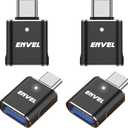 ENVEL 4 Pack USB C to USB Adapter, 10 Gbps Type-C Male to USB3 Female OTG Converter, Compatible with Apple iWatch iPhone 17 16 15 Galaxy S24 iPad Air 4 5 Mini 6