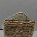 Woven Hanging Basket Water Hyacinth Hanging Wall Basket Wicker Handmade Baskets for Garden Farmhouse Home