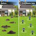 Mole Repellent Solar Powered 10 Pack Snake Repellent Ultrasonic, Groundhog Repeller, Gopher Repeller Sonic Mole Deterrent Spikes, Snake Gopher Mole Vole Repellent Outdoor for Lawn Garden & Yard