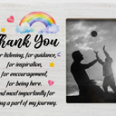 Thank You Gift for Women and Man Wood Picture Frame, Person Appreciation Gifts Picture Frames, 4 x 6 Inch Photo 